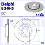 DELPHI Тормозной диск BG4045