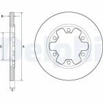 DELPHI Тормозной диск BG4680C