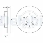 DELPHI Тормозной диск BG4707C