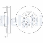 DELPHI Тормозной диск BG4960C