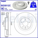 DELPHI Тормозной диск BG5012C