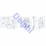 DELPHI Компрессор,  кондиционер 12V CS20348