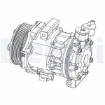 DELPHI Kompressor,  kliimaseade 12V CS20351
