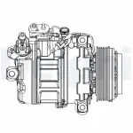 DELPHI Kompressor, kliimaseade 12V CS20547