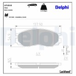 DELPHI Piduriklotsi komplekt,  ketaspidur LP1010