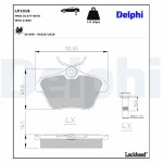 DELPHI Piduriklotsi komplekt,  ketaspidur LP1018