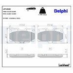 DELPHI Piduriklotsi komplekt,  ketaspidur LP1020