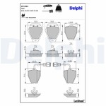 DELPHI Piduriklotsi komplekt,  ketaspidur LP1024