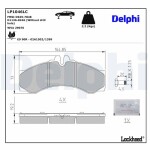 DELPHI Piduriklotsi komplekt,  ketaspidur Professional + LP1046LC
