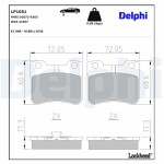 DELPHI Piduriklotsi komplekt,  ketaspidur LP1051