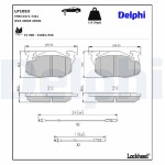 DELPHI Piduriklotsi komplekt,  ketaspidur LP1053