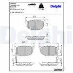 DELPHI  Piduriklotsi komplekt,ketaspidur LP1073