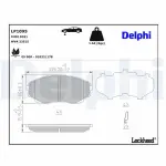 DELPHI Piduriklotsi komplekt,  ketaspidur LP1095