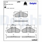 DELPHI Piduriklotsi komplekt,  ketaspidur LP1105