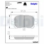 DELPHI Piduriklotsi komplekt,  ketaspidur LP1144