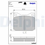 DELPHI Piduriklotsi komplekt,  ketaspidur LP117