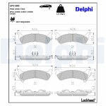 DELPHI Piduriklotsi komplekt,  ketaspidur LP1183