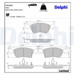 DELPHI Piduriklotsi komplekt,  ketaspidur LP1231