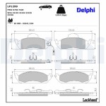 DELPHI Piduriklotsi komplekt,  ketaspidur LP1299