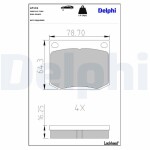 DELPHI Piduriklotsi komplekt, ketaspidur LP131