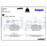 DELPHI Piduriklotsi komplekt,  ketaspidur LP1397