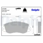 DELPHI Piduriklotsi komplekt,  ketaspidur LP1406