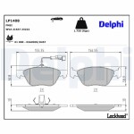 DELPHI Piduriklotsi komplekt,  ketaspidur LP1408