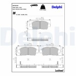 DELPHI Piduriklotsi komplekt,  ketaspidur LP1414