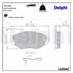 DELPHI Piduriklotsi komplekt,  ketaspidur LP1418