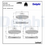 DELPHI  Piduriklotsi komplekt,ketaspidur LP1420
