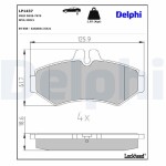 DELPHI Piduriklotsi komplekt,  ketaspidur LP1437