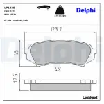 DELPHI Piduriklotsi komplekt,  ketaspidur LP1438