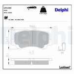 DELPHI Piduriklotsi komplekt,  ketaspidur LP1439