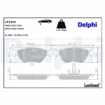 DELPHI Piduriklotsi komplekt,  ketaspidur LP1443