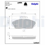 DELPHI Piduriklotsi komplekt,  ketaspidur LP1450