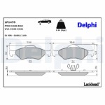 DELPHI Piduriklotsi komplekt,  ketaspidur LP1470