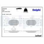 DELPHI Piduriklotsi komplekt,  ketaspidur LP1474