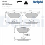 DELPHI  Piduriklotsi komplekt,ketaspidur LP1514
