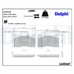 DELPHI Piduriklotsi komplekt,  ketaspidur LP1516