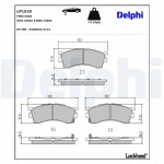 DELPHI Piduriklotsi komplekt,  ketaspidur LP1518
