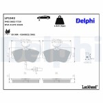 DELPHI Piduriklotsi komplekt,  ketaspidur LP1542