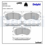 DELPHI Piduriklotsi komplekt,  ketaspidur LP1544