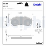 DELPHI Piduriklotsi komplekt,  ketaspidur LP1545