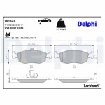 DELPHI Piduriklotsi komplekt,  ketaspidur LP1549