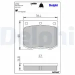 DELPHI Piduriklotsi komplekt,  ketaspidur LP154