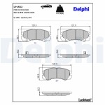 DELPHI Piduriklotsi komplekt,  ketaspidur LP1552