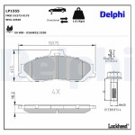 DELPHI Piduriklotsi komplekt,  ketaspidur LP1555