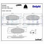 DELPHI Piduriklotsi komplekt,  ketaspidur LP1557