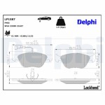 DELPHI Piduriklotsi komplekt,  ketaspidur LP1587