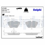 DELPHI Piduriklotsi komplekt,  ketaspidur LP1589